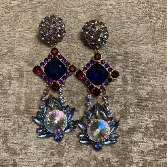 ASOS Statement Mermaid Stone Earrings - Picture 4 of 5